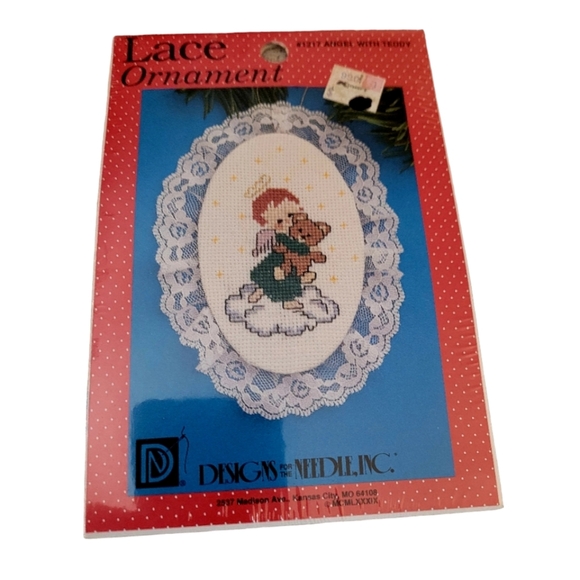 Vintage Lace Ornament Set Of 8 Old New Stock 1989 Designs for the Needle Inc. - Picture 9 of 10